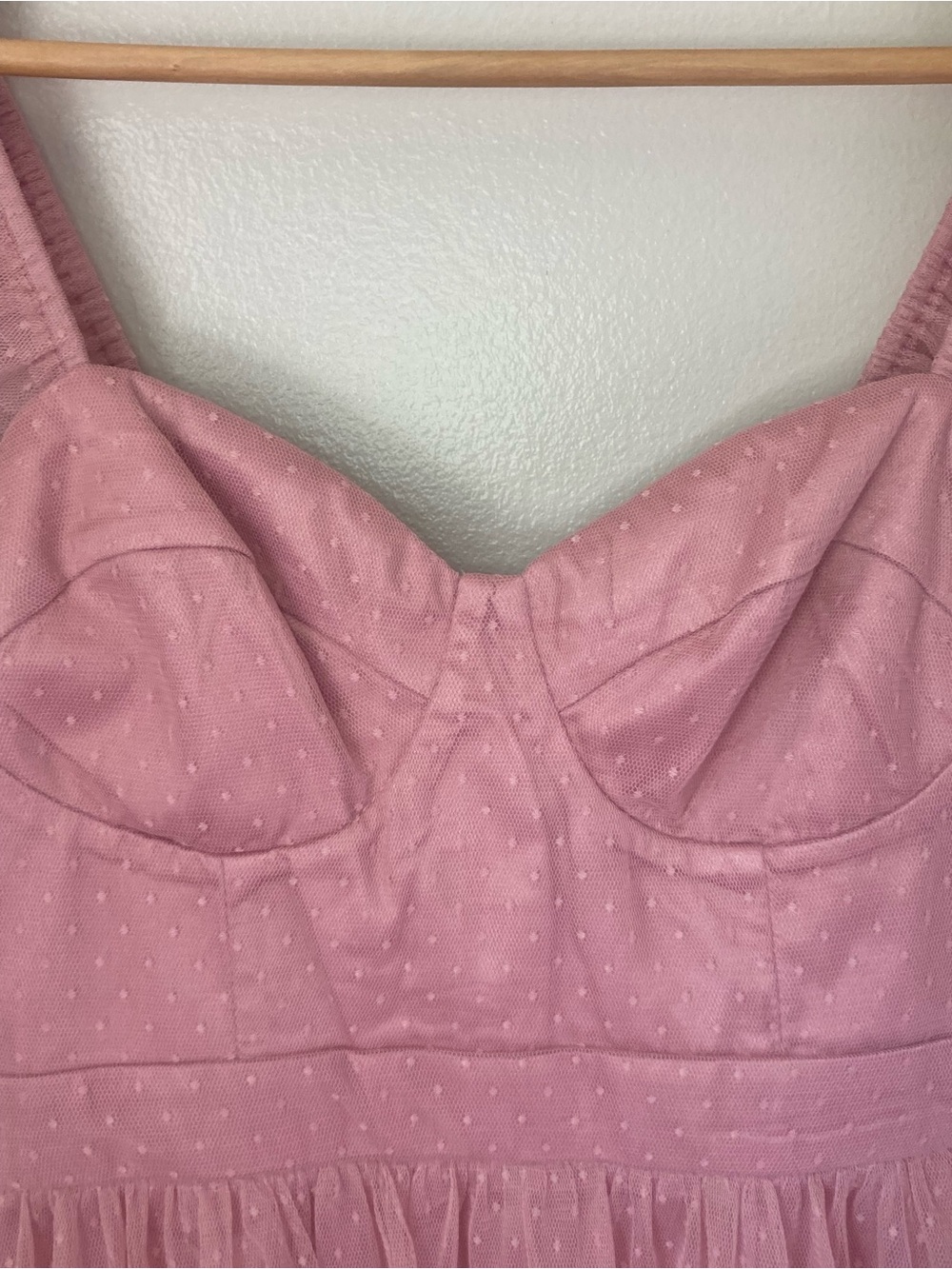 Pink Ruffle Prom Dress - Picture 3 of 6